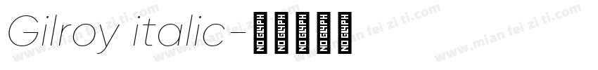 Gilroy italic字体转换